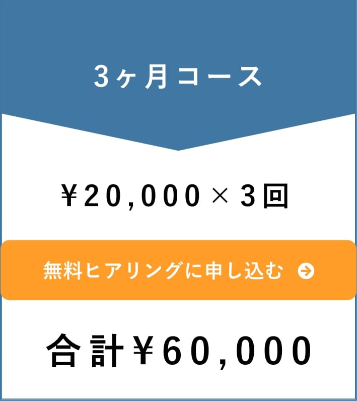 個人3ヶ月料金