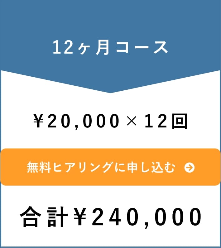 個人12ヶ月料金
